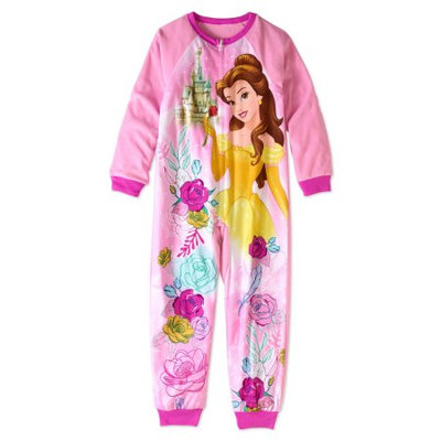 Beauty And The Beast AE Disney Princess Girls' Blanket Sleeper Pajama