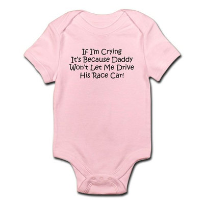 CafePress - My Daddys Race Car Infant Bodysuit - Baby Light Bodysuit