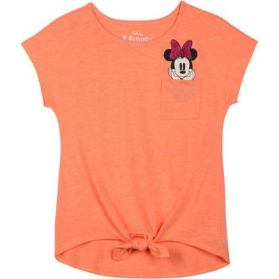 Minnie Mouse Ap Minnie Tie Front Bow Pocket Top