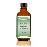 Pine Gum Spirits - 100% Pure Essential Oil of Pine Tree (NOT Rectified Paint Grade) ING: Organic Oil