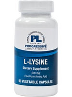 L-Lysine 500mg 90ct Caps by Progressive Labs