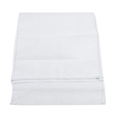 Zipper Closure Design White Nylon Mesh Bags Clothes Holders for Washer