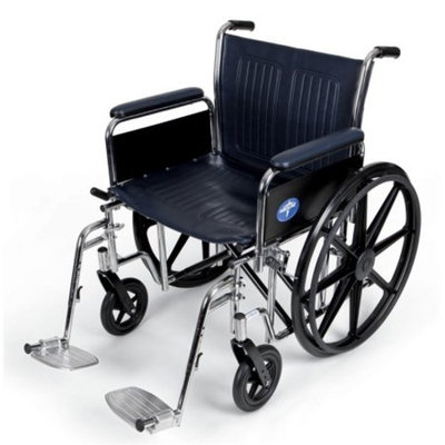Medline Excel Extra-Wide Wheelchair, 24