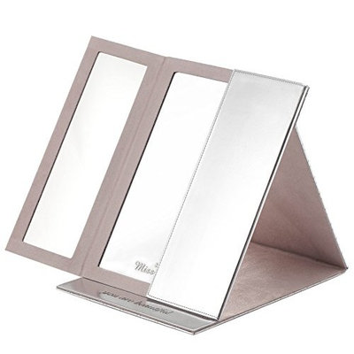Miss Sweet Tri-Fold Makeup Mirror Travel Mirror Handmade 16.5