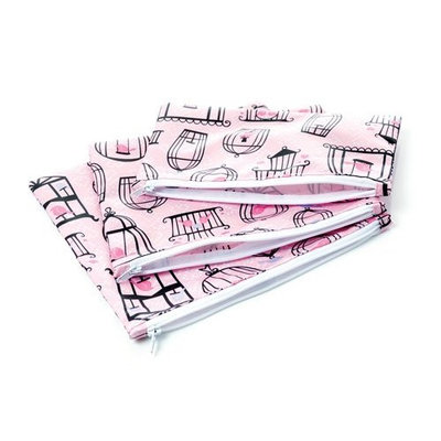Bumkins Waterproof Zippered Reusable Everyday Bag, Tweet, 3 Count (Discontinued by Manufacturer)