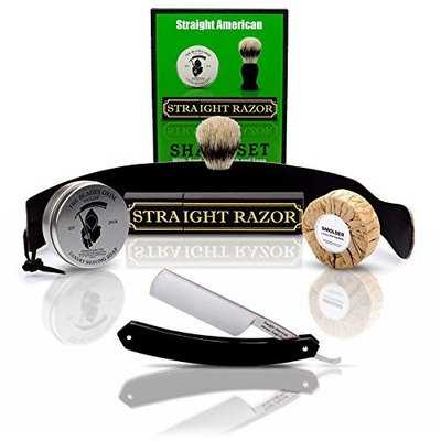 Straight American, Straight Razor with Full Shaving Set ~Shave Ready~