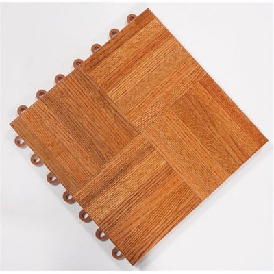 DanceDeck 100853 Deluxe Parquet Tile, Chestnut