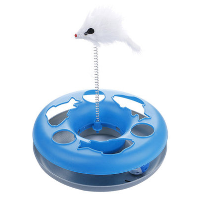 Cat Spring Toy, Legendog Interactive Captive Bell Ball Spring Mouse Cat Toy Cat Track Toy