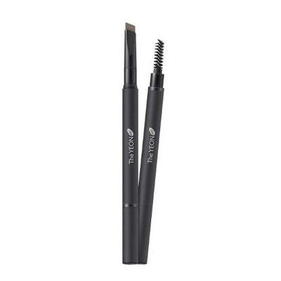 (3 Pack) THE YEON Natural Sketch Eyebrow Basic Pencil 02 Dark Brown