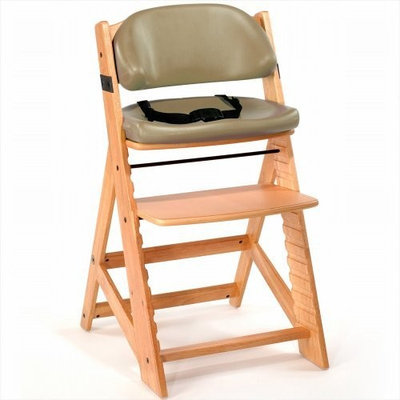 Keekaroo Height Right Kids Chair with Comfort Cushions - Lime - Espresso Base