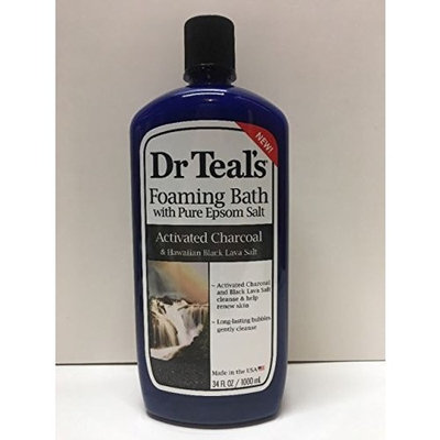 Dr Teal's Activated Charcoal & Lava Foaming Bath with Pure Epsom Salt, 34 oz