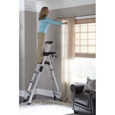 Cosco Signature 2-Step Aluminum Step Stool with Plastic Steps