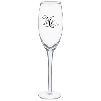 Amscan 100015 Toasting Glasses Mr. And Mrs. - Pack of 4