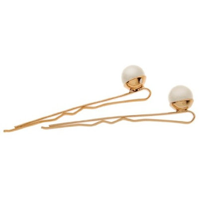 L. Erickson Little Pearl Bobby Pin Pair - Mystic Black Pearl/G