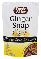 Foods Alive - Organic Flax Crackers Ginger Snap - 4 oz(pack of 2)