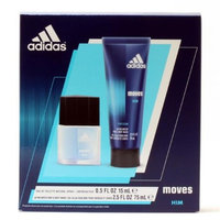 Adidas Fragrance Moves for Him Christmas 2 Piece Gift Set (0.5 Ounce Eau De Toilette Plus 2.5 Ounce Hair and Body Wash)