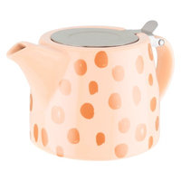 Pinky Up Harper Peach and Copper Ceramic Teapot & Infuser