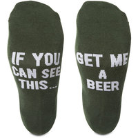Pavilion - If You Can See This...Get Me A Beer - Green Mens Cotton Blend Socks