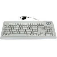 Seal Shield SSWKSV208UK Silver Seal Medical Grade Keyboard - Dishwasher Safe & Antimicrobial - Qwerty Is