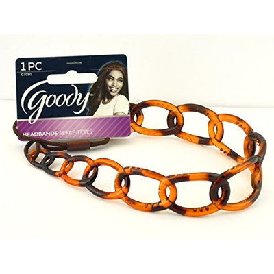 Goody Chain Link Flexible Fit Head Band - Tortoise - 1 Pc.