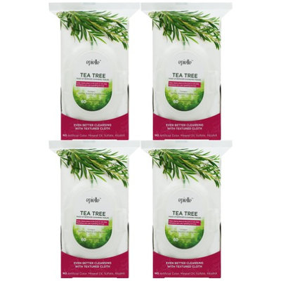 Epielle Tea Tree Make-Up Remover Cleansing Tissues, 60ct (4 pack)