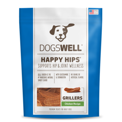 Dogswell Happy Hips Grillers Chicken Dog Treats, 15 Oz