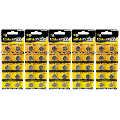 5pc 10pk Exell EB-L1142 Alkaline 1.5V Watch Battery Replaces AG12 386