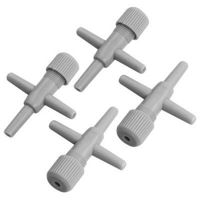 4 x Air Valve Tube Connector 5mm Dia Cross Type White for Fishbowl Aquarium