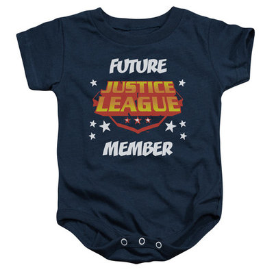 DC Comics Justic League Of America Future Member Logo Baby Infant Snapsuit