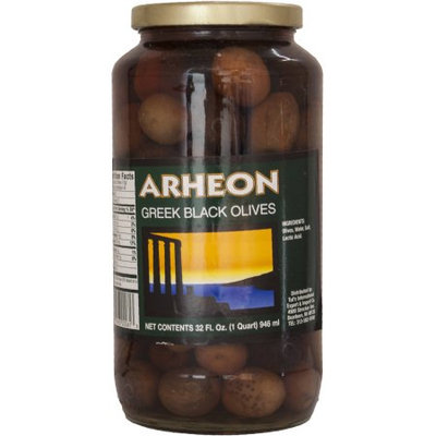 Tut's International Export & Import Co Arheon Greek Black Olives, 32 fl oz
