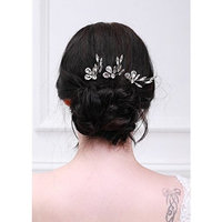 Kercisbeauty Wedding Bobby Pins Wedding Hair Pins Wedding Hairpiece Bridal Crystal Hair Pins Gift Wedding Hair Accessories (Set of 3)