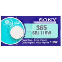 Sony 365 (SR1116W) 1.55V Silver Oxide 0%Hg Mercury Free Watch Battery (1 Battery)
