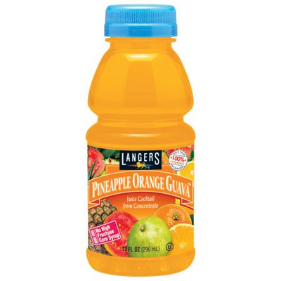 Langers Juice Drink, Pineapple Orange Guava Cocktail, 10 Fl Oz (Pack of 12)