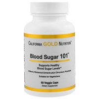 California Gold Nutrition, Targeted Support, Blood Sugar 101, 60 Veggie Capsules