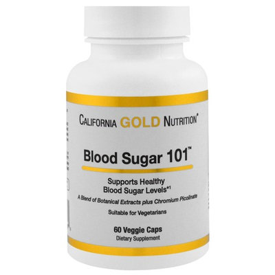 California Gold Nutrition, Targeted Support, Blood Sugar 101, 60 Veggie Capsules
