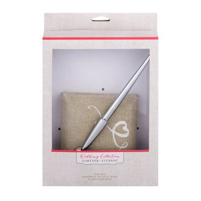 Gartner Studios Script Love Linen Pen Holder and Pen