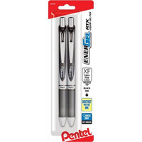 Pentel of America BLN73BP2A EnerGel RTX Retractable Liquid Gel Pen Black - Pack of 2