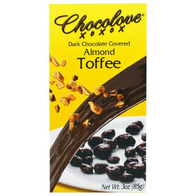 Chocolove, Dark Chocolate Covered Almond Toffee, 3 oz(pack of 3)