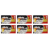 Gillette 7 O'Clock Black Super Platinum Double Edge Blades, 7 ct. (Pack of 6)