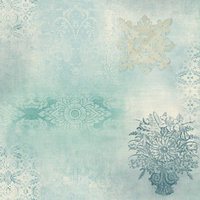 York Wallcoverings Patina Vie Prisha Patchwork Wallpaper - Blue