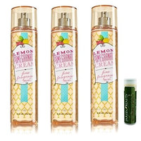 LEMON POMEGRANATE CREAM Bath & Body Works Gift Set of Fine Fragrance Mist - Pack of 3 with a Jarosa Bee Organic Peppermint Lip Balm by Jarosa Gifts