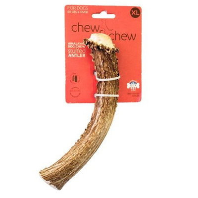 Himalayan Dog Chew - Chew & Chew, Cheese Stuffed Antler, XL, 5.85 Oz
