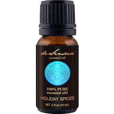 Holiday Spices Essential Oils Blend by deSensua (15 ml) – Pure – Add to Aromatherapy Diffuser or Potpourri – Ideal Fall, Winter Therapeutic Stress Reliever – Cinnamon, Nutmeg, Orange
