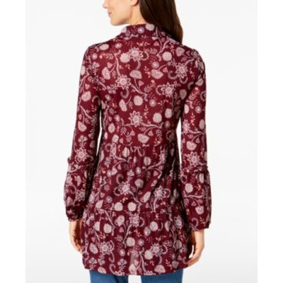Petite Printed Mesh Shirt, Created for Macy's