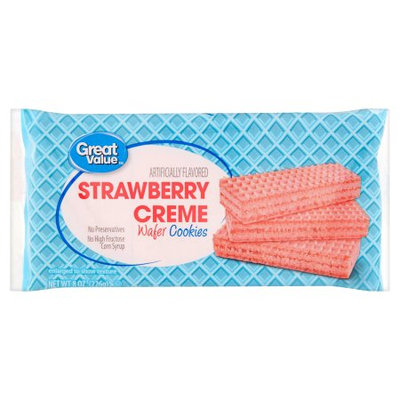Great Value Strawberry Creme Wafer Cookies