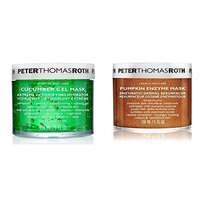 Peter Thomas Roth Cosmetics Cucumber Gel Mask and Pumpkin Enzym Mask Bundle With Pineapple, Cucumber, Papaya, Sugar Maple, Sugar Cane, Lemon, Orange, Matricaria, Mango and Pumpkin, 5 fl. oz. each
