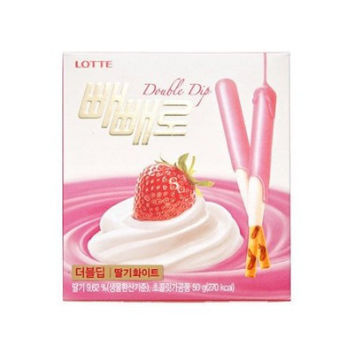 LOTTE DOUBLE DIP PEPERO Strawberry Flavor 50g