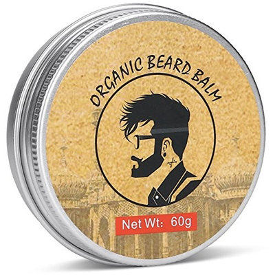100% Organic Beard Balm Moustache Grooming -All-Natural Beard Leave-In Conditioner- Organic and Natural Essential Oils- Hydrates and Moisturizes Beard and Skin- Prevents Itchy Skin and Dandruff