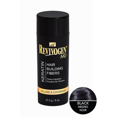 RevivogenMD Keratin Hair Building Fibers, Black, Unscented, 0.9 oz.