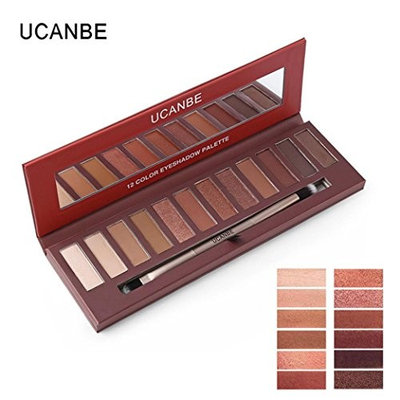 Beauty Matte Eyeshadow Palette - 12 Colors Shimmer Matte Foundation Eye Shadow Powder Palette Make Up Waterproof Eye Shadow Palette Cosmetics, Addictive